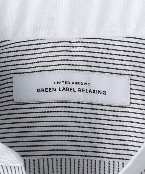 green label relaxing / グリーンレーベル リラクシング シャツ・ブラウス | コットン ストライプ クレリック ショートワイド ドレスシャツ -イージーアイロン- | 詳細7