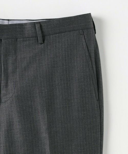 green label relaxing / グリーンレーベル リラクシング セットアップ | GLR CLOTH ピンストライプ スリム ノープリーツ スーツパンツ -ストレッチ・防シワ- | 詳細4