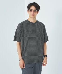 スリーク ボーダー クルーネック Tシャツ