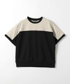 TJ パネル切り替え ビッグ Tシャツ / キッズ  100cm-130cm - 吸水速乾 -