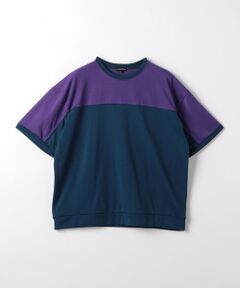 TJ パネル切り替え ビッグ Tシャツ / キッズ  140cm-160cm - 吸水速乾 -