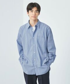 FINE BASIC シャンブレー レギュラーカラー シャツ -ストレッチ-