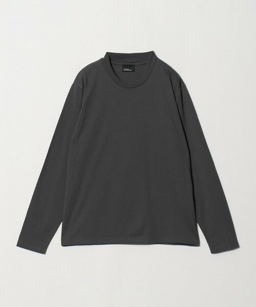 green label relaxing / グリーンレーベル リラクシング カットソー | 【WEB限定】JUST fit ジャケイン クルーネック 長袖 Tシャツ -吸水速乾・抗菌-（DK.GRAY）