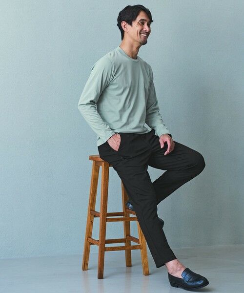 green label relaxing / グリーンレーベル リラクシング カットソー | 【WEB限定】JUST fit ジャケイン クルーネック 長袖 Tシャツ -吸水速乾・抗菌- | 詳細18