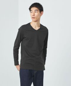 スパニッシュピマ ミックス Vネック Tシャツ