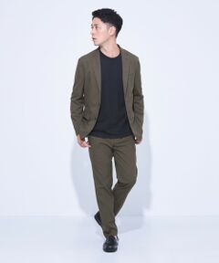 【WEB限定】JUST fit Wライク セットアップ  ジャケット＆パンツ -ストレッチ・防シワ-