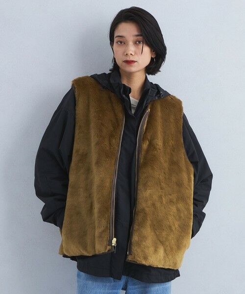 green label relaxing / グリーンレーベル リラクシング ベスト | 【別注】＜Barbour＞キルティング×フェイクファー リバーシブル ベスト | 詳細27