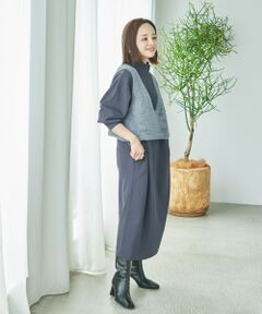 【WEB限定/別注】［size SHORTあり］＜UNLIENS / AKIKO TANAKA＞ニット ベスト×ワンピース