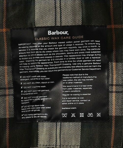 green label relaxing / グリーンレーベル リラクシング その他アウター | ＜Barbour＞EXMOOR エクスモア ワックスコットン ミドルレングス コート | 詳細14