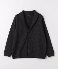 ＜GIM＞24FW  ローゲージ 鹿の子 ショール カーディガン -ウォッシャブル-