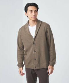 ＜GIM＞24FW  ローゲージ 鹿の子 ショール カーディガン -ウォッシャブル-