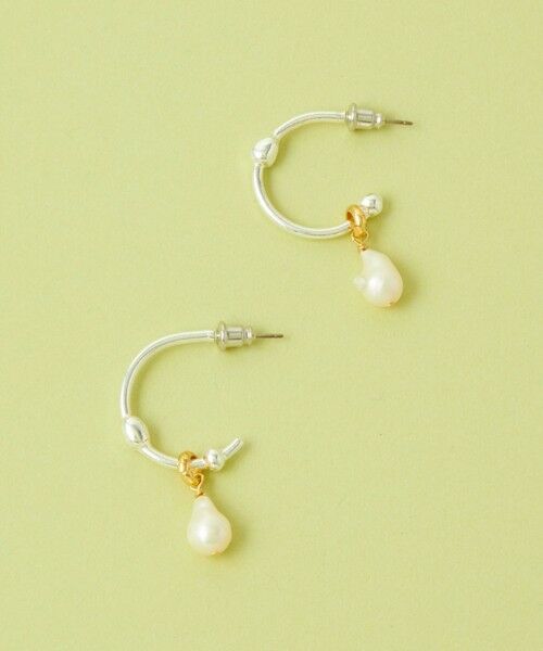 green label relaxing / グリーンレーベル リラクシング ピアス・イヤリング | ＜anisotea＞ A Pearl Hoop ピアス | 詳細3