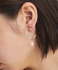 ＜anisotea＞A Pearl Hoop イヤリング