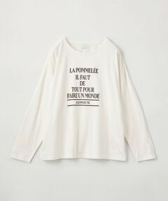 ＜at ease＞タイポグラフィック ロングスリーブ カットソー