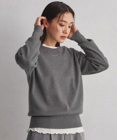 【WEB限定】＜at ease＞クルーネック ニット プルオーバー -ウォッシャブル-