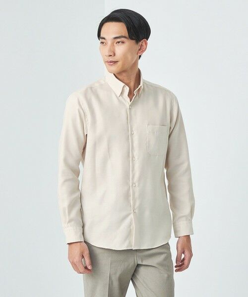 green label relaxing/グリーンレーベル リラクシング エブリット コットンオックス ムジ スナップ ボタンダウン シャツ -イージーアイロン- BEIGE XL green label relaxing/グリーンレーベル リラクシング エブリット コットンオックス ムジ スナップ ボタンダウン シャツ -イージーアイロン- BEIGE XL