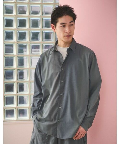 green label relaxing/グリーンレーベル リラクシング ポプリン オンブレ ストライプ レギュラーカラー シャツ NAVY S green label relaxing/グリーンレーベル リラクシング ポプリン オンブレ ストライプ レギュラーカラー シャツ NAVY S