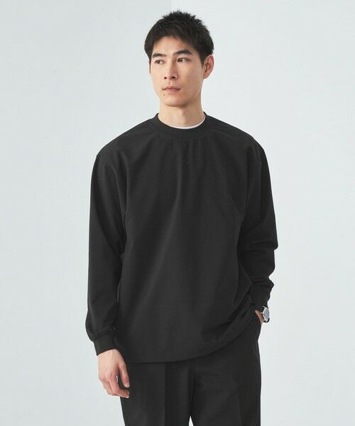 green label relaxing/グリーンレーベル リラクシング FREELITCH 2WAY プルオーバー Tシャツ -防シワ・ストレッチ・吸水速乾- BLACK S green label relaxing/グリーンレーベル リラクシング FREELITCH 2WAY プルオーバー Tシャツ -防シワ・ストレッチ・吸水速乾- BLACK S
