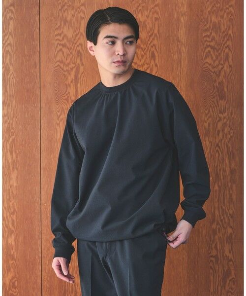 green label relaxing/グリーンレーベル リラクシング FREELITCH 2WAY プルオーバー Tシャツ -防シワ・ストレッチ・吸水速乾- NAVY L green label relaxing/グリーンレーベル リラクシング FREELITCH 2WAY プルオーバー Tシャツ -防シワ・ストレッチ・吸水速乾- NAVY L