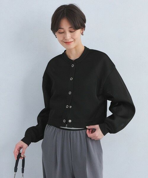 green label relaxing/グリーンレーベル リラクシング メッシュ ダンボール カーディガン BLACK FREE green label relaxing/グリーンレーベル リラクシング メッシュ ダンボール カーディガン BLACK FREE