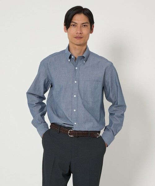 green label relaxing/グリーンレーベル リラクシング MADE BY HITOYOSHI ボタンダウン ドレスシャツ ROYAL M green label relaxing/グリーンレーベル リラクシング MADE BY HITOYOSHI ボタンダウン ドレスシャツ ROYAL M