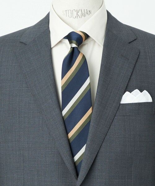 green label relaxing/グリーンレーベル リラクシング GLR シルク1 8.0cm ストライプ1 ネクタイ NAVY FREE green label relaxing/グリーンレーベル リラクシング GLR シルク1 8.0cm ストライプ1 ネクタイ NAVY FREE