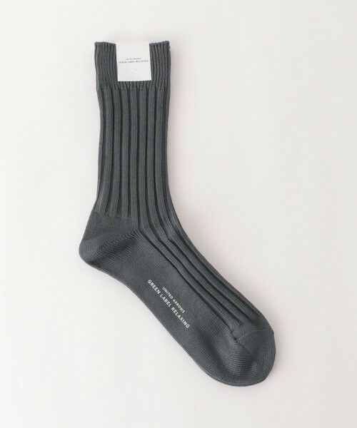 green label relaxing/グリーンレーベル リラクシング 96N 3*3 リブ ソリッド ソックス DK. GRAY FREE green label relaxing/グリーンレーベル リラクシング 96N 3*3 リブ ソリッド ソックス DK. GRAY FREE
