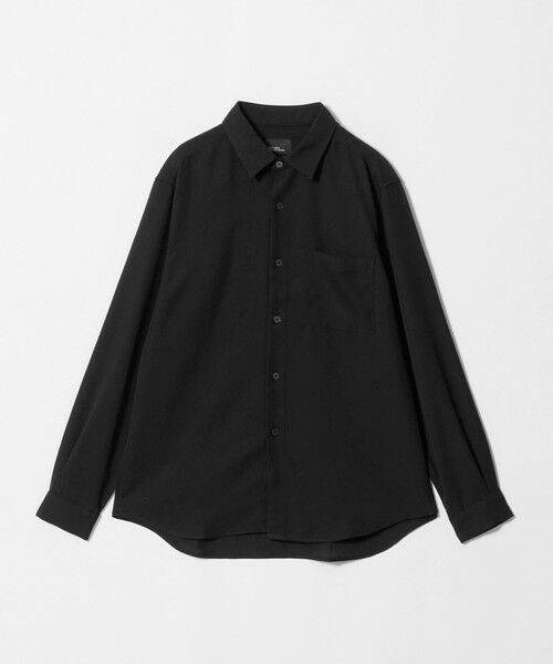 green label relaxing / グリーンレーベル リラクシング シャツ・ブラウス | 【WEB限定】JUST fit ソフトドレープ 長袖 シャツ(BLACK)
