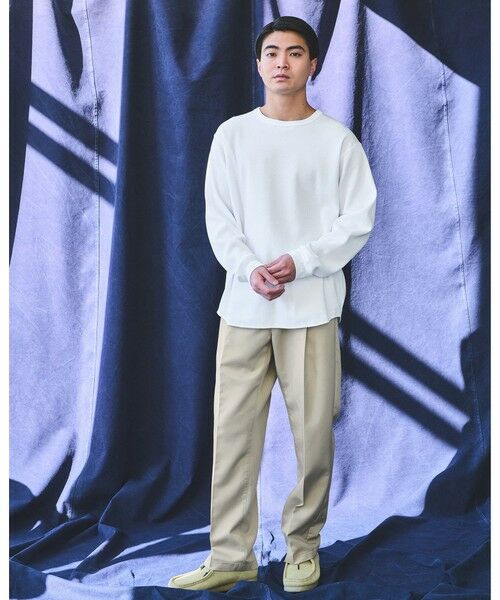 green label relaxing / グリーンレーベル リラクシング カットソー | ドライワッフル クルーネック Tシャツ -吸水速乾- | 詳細1