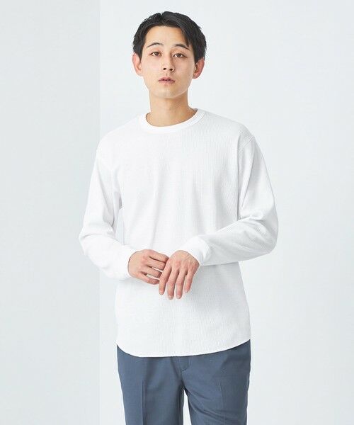 green label relaxing / グリーンレーベル リラクシング カットソー | ドライワッフル クルーネック Tシャツ -吸水速乾- | 詳細3