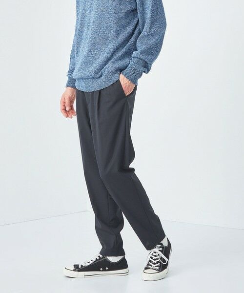 green label relaxing パンツスーツ　背抜き　濃灰　9号 洗濯可能/Dオックス]◇D テーパードパンツ （スラックス・ドレス