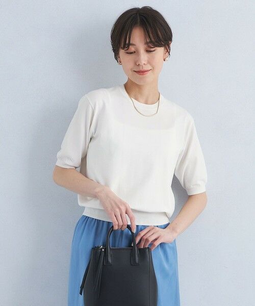 green label relaxing/グリーンレーベル リラクシング ドラキー ショート スリーブ プルオーバー ニット WHITE FREE green label relaxing/グリーンレーベル リラクシング ドラキー ショート スリーブ プルオーバー ニット WHITE FREE