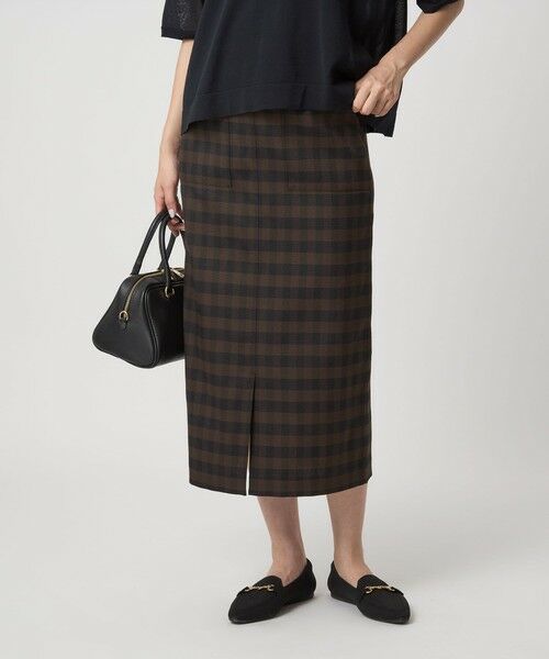 green label relaxing/グリーンレーベル リラクシング ［size SHORTあり］キチントボトムス Iライン スリム タイト スカート ギンガムチェック その他2 L(40)