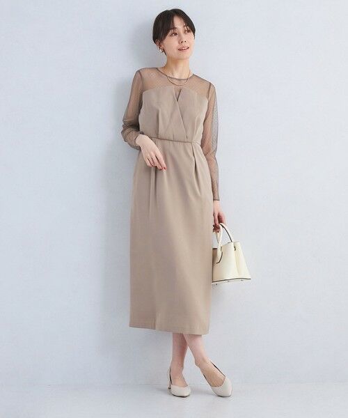 green label relaxing / グリーンレーベル リラクシング ロング・マキシ丈ワンピース | ドットチュール ビスチェ ワンピース 2 | 詳細7