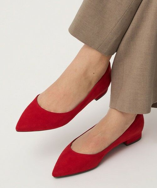 green label relaxing/グリーンレーベル リラクシング ポインテッド フラットシューズ / パンプス(1.5cmヒール)-撥水- RED 23cm green label relaxing/グリーンレーベル リラクシング ポインテッド フラットシューズ / パンプス(1.5cmヒール)-撥水- RED 23cm