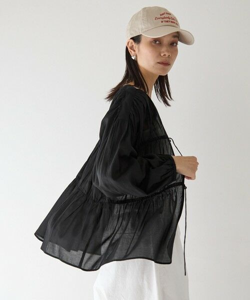 green label relaxing/グリーンレーベル リラクシング 【結論シリーズ】全方位映えギャザーブラウス BLACK FREE green label relaxing/グリーンレーベル リラクシング 【結論シリーズ】全方位映えギャザーブラウス BLACK FREE