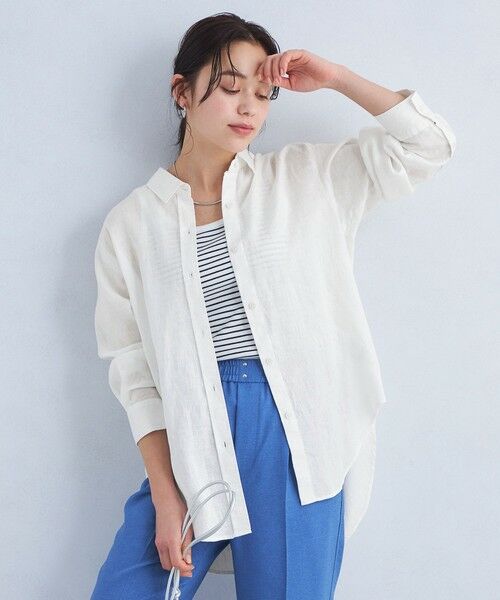 セール】 ［size SHORTあり］フレンチリネン ベーシック シャツ