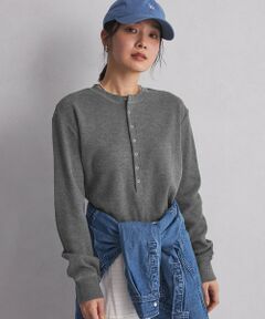 green label relaxing / グリーンレーベル リラクシング カットソー | ＜at ease＞ヘンリーネック ワッフル プルオーバー カットソー
