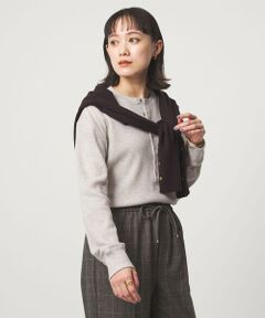 green label relaxing / グリーンレーベル リラクシング カットソー | ＜at ease＞ヘンリーネック ワッフル プルオーバー カットソー