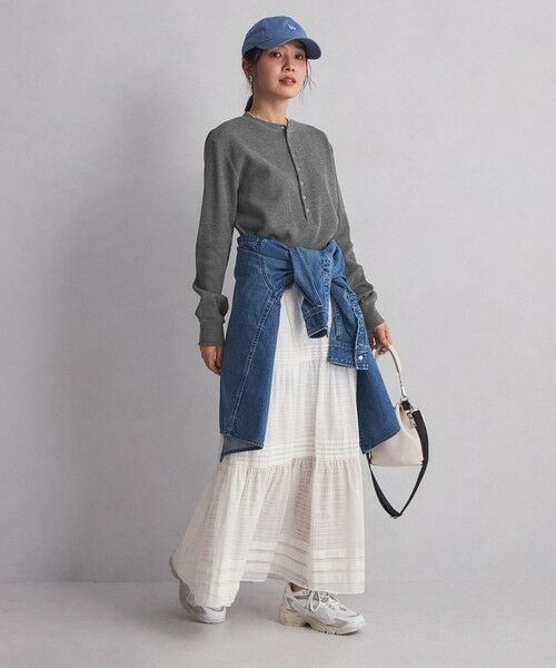 green label relaxing / グリーンレーベル リラクシング カットソー | ＜at ease＞ヘンリーネック ワッフル プルオーバー カットソー | 詳細4