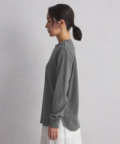 green label relaxing / グリーンレーベル リラクシング カットソー | ＜at ease＞ヘンリーネック ワッフル プルオーバー カットソー | 詳細11