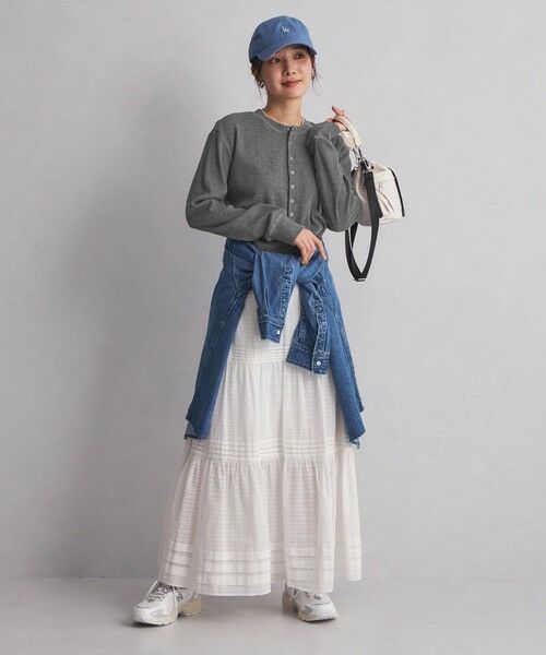 green label relaxing / グリーンレーベル リラクシング カットソー | ＜at ease＞ヘンリーネック ワッフル プルオーバー カットソー | 詳細3