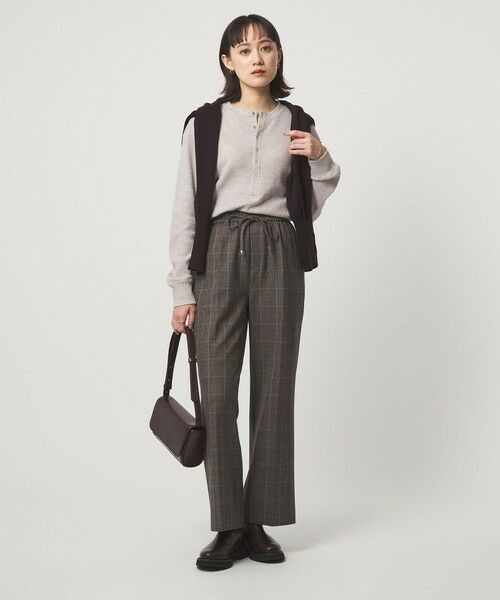 green label relaxing / グリーンレーベル リラクシング カットソー | ＜at ease＞ヘンリーネック ワッフル プルオーバー カットソー | 詳細18