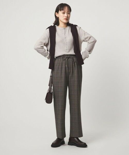 green label relaxing / グリーンレーベル リラクシング カットソー | ＜at ease＞ヘンリーネック ワッフル プルオーバー カットソー | 詳細19