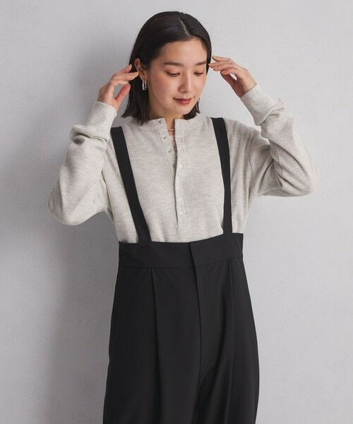 green label relaxing / グリーンレーベル リラクシング カットソー | ＜at ease＞ヘンリーネック ワッフル プルオーバー カットソー | 詳細16