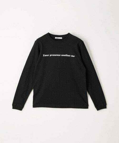 green label relaxing/グリーンレーベル リラクシング 【別注】<NEEDBY heritage>ロングスリーブ Tシャツ カットソー BLACK FREE green label relaxing/グリーンレーベル リラクシング 【別注】<NEEDBY heritage>ロングスリーブ Tシャツ カットソー BLACK FREE