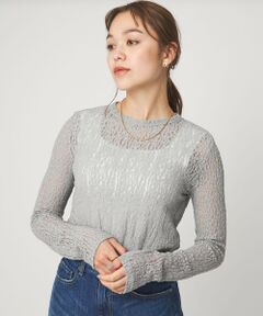 green label relaxing / グリーンレーベル リラクシング カットソー | 【WEB限定】＜at ease＞レース プルオーバー カットソー