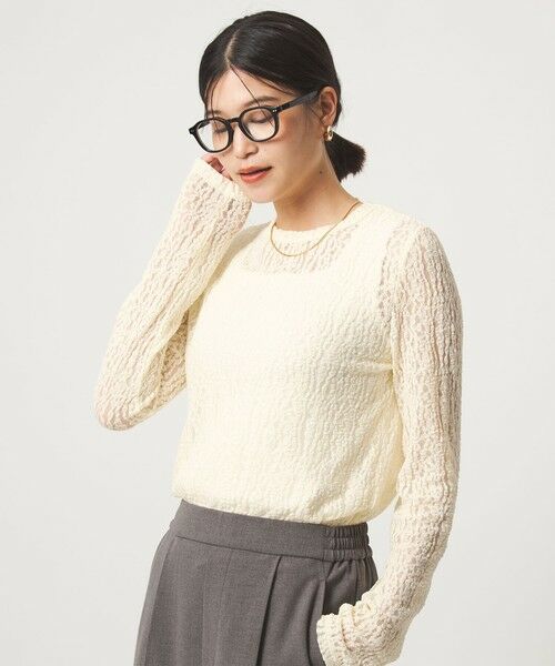 green label relaxing / グリーンレーベル リラクシング カットソー | 【WEB限定】＜at ease＞レース プルオーバー カットソー | 詳細24