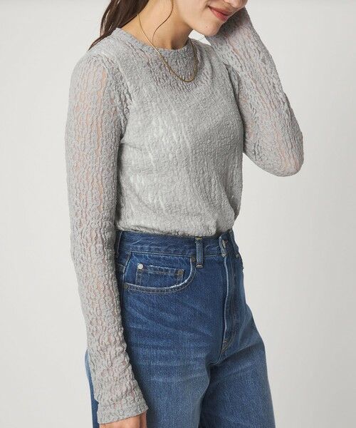 green label relaxing / グリーンレーベル リラクシング カットソー | 【WEB限定】＜at ease＞レース プルオーバー カットソー | 詳細26