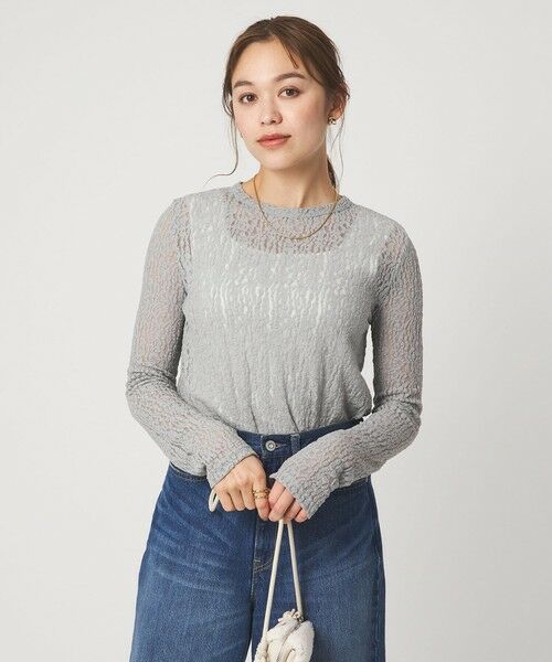 green label relaxing / グリーンレーベル リラクシング カットソー | 【WEB限定】＜at ease＞レース プルオーバー カットソー | 詳細27